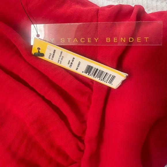 NEW Alice + Olivia Nanette Red Ruched Dress NWT - Picture 8 of 9